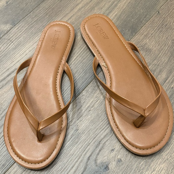 J.Crew flip flops Cedar Wood